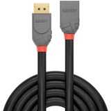 Lindy 36496 câble DisplayPort 1 m Noir Noir, 1 m, DisplayPort, DisplayPort, Mâle, Femelle, 7680 x 4320 pixels