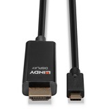 Lindy 43317 câble vidéo et adaptateur 10 m USB Type-C HDMI Type A (Standard) Noir Noir, 10 m, USB Type-C, HDMI Type A (Standard), Mâle, Mâle, Droit