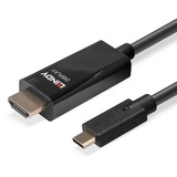 Lindy 43317 câble vidéo et adaptateur 10 m USB Type-C HDMI Type A (Standard) Noir Noir, 10 m, USB Type-C, HDMI Type A (Standard), Mâle, Mâle, Droit