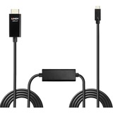 Lindy 43317 câble vidéo et adaptateur 10 m USB Type-C HDMI Type A (Standard) Noir Noir, 10 m, USB Type-C, HDMI Type A (Standard), Mâle, Mâle, Droit