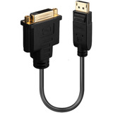 Lindy Adaptateur de base DisplayPort 1.2 vers DVI-D Noir