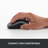 Logitech Wireless Mouse M185, Souris Bleu, Ambidextre, Optique, RF sans fil, 1000 DPI, Noir, Bleu, Vente au détail