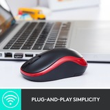 Logitech Wireless Mouse M185, Souris Bleu, Ambidextre, Optique, RF sans fil, 1000 DPI, Noir, Bleu, Vente au détail