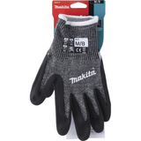 Makita Gants de travail, taille M (8), résistance à la coupure F/7 Noir/gris