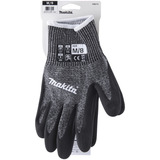 Makita Gants de travail, taille M (8), résistance à la coupure F/7 Noir/gris