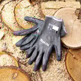 Makita Gants de travail, taille M (8), résistance à la coupure F/7 Noir/gris