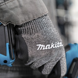 Makita Gants de travail, taille M (8), résistance à la coupure F/7 Noir/gris