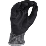Makita Gants de travail, taille M (8), résistance à la coupure F/7 Noir/gris