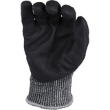 Makita Gants de travail, taille M (8), résistance à la coupure F/7 Noir/gris