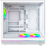 Montech  boîtier midi tower Blanc | 2x USB-A | 1x USB-C | RGB | Window