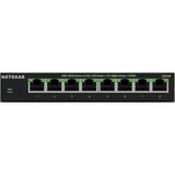 Netgear MS308 Non-géré 2.5G Ethernet (100/1000/2500) Noir, Switch Noir, Non-géré, 2.5G Ethernet (100/1000/2500), Full duplex, Montage mural