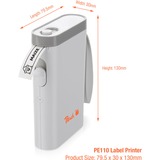 Peach PE110 imprimante pour étiquettes Thermique directe 203 x 203 DPI 60 mm/sec Sans fil Bluetooth, Imprimante d'étiquettes Bleu, Thermique directe, 203 x 203 DPI, 60 mm/sec, Sans fil, Bleu