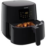Philips Essential Airfryer XL, technologie Rapid Air, 1,2 kg, 6,2 l, noir, Friteuse à air chaud Noir, technologie Rapid Air, 1,2 kg, 6,2 l, noir, Friteuse d’air chaud, 6,2 L, 1,2 kg, Rapid Air, Chine, Unique
