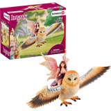 Schleich bayala Fairy In Flight On Glam-Owl, Figurine 5 an(s), Fairy In Flight On Glam-Owl, Multicolore