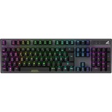 Sharkoon SKILLER SGK20 RGB clavier gaming mécanique Noir, Layout BE (AZERTY), Huano Red, 100%