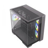 Silentware View A-RGB boîtier midi tower Noir | 2x USB-A | 1x USB-C | RGB | Verre Trempé