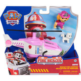 Spin Master VÉHICULE + FIGURINE FIRE RESCUE STELLA La Pat' Patrouille, Jeu véhicule PAW Patrol VÉHICULE + FIGURINE FIRE RESCUE STELLA La Pat' Patrouille, Hélicoptère, 3 an(s), Plastique, Rose, Blanc