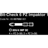 Wera Bit-Check 6 PZ Impaktor 1, Set d'embouts de vissage 