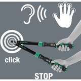 Wera Clé dynamométrique avec cliquet réversible Click-Torque Lock C 3 Noir/Vert