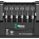 Wera Set de embouts 6 PZ Impaktor 1, 1/4", 6 pièces, Set d'embouts de vissage 