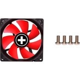 Xilence XPF92.R.PWM Boitier PC Ventilateur 9,2 cm Noir, Rouge ventilateur de boîtier Noir, 92 x 92 x 25 mm, Ventilateur, 9,2 cm, 1800 tr/min, 22 dB, 32,1 cfm, Noir, Rouge