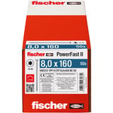 fischer Vis pour panneaux agglomérés PowerFast II 8,0x160 tête fraisée TX 