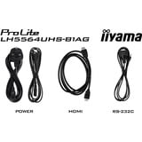 iiyama LH5564UHS-B1AG Écran d'affichage dynamique Écran plat de signalisation numérique 139,7 cm (55") Wifi 500 cd/m² 4K Ultra HD Noir Intégré dans le processeur Android 24/7, Affichage public Noir (Mat), Écran plat de signalisation numérique, 139,7 cm (55"), 3840 x 2160 pixels, Wifi, 24/7