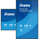 iiyama LH5564UHS-B1AG Écran d'affichage dynamique Écran plat de signalisation numérique 139,7 cm (55") Wifi 500 cd/m² 4K Ultra HD Noir Intégré dans le processeur Android 24/7, Affichage public Noir (Mat), Écran plat de signalisation numérique, 139,7 cm (55"), 3840 x 2160 pixels, Wifi, 24/7