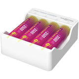 Ansmann Chargeur lithium Pure Power Set 4× accus Mignon AA et module de charge Blanc/multicolore