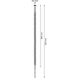 Bosch Expert Foret SDS Max-8X, Perceuse Marteau perforateur, Hammer drill bit, 3,2 cm, 920 mm, Béton, pierre, 80 cm