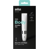 Braun BS1000 Blanc, Dépilatoire Blanc/chrome, Blanc, Cylindre, Batterie, AA, Alcaline, 114 g