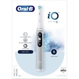 Braun Oral-B iO Series 6, Brosse a dents electrique Gris, Adulte, Brosse à dents vibrante, Soin quotidien, Soins des gencives, Sensible, Blanchiment, Gris, Rond, Batterie
