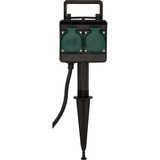 Brennenstuhl 1154450 prise de courant Noir, Multiprise Noir, Noir, IP44, 16 A