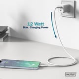 Digitus Câble en silicone USB 2.0 USB-A > Lightning, certifié MFI Blanc