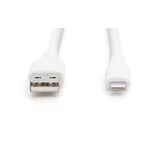 Digitus Câble en silicone USB 2.0 USB-A > Lightning, certifié MFI Blanc