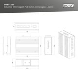 Digitus Commutateur industriel Gigabit PoE 4 ports, non géré, Switch 