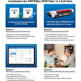 FRITZ! 5590 Fiber Routeurs sans fil, Routeur fibre optique Box 5590 Fiber, Wi-Fi 6 (802.11ax), Bi-bande (2,4 GHz / 5 GHz), Ethernet/LAN, Blanc, Routeur