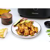 Hisense HAF1350DR Unique 6,7 L Autonome 1350 W Friteuse d’air chaud Noir, Friteuse à air chaud Noir, Friteuse d’air chaud, 6,7 L, 80 °C, 200 °C, 60 min, Unique