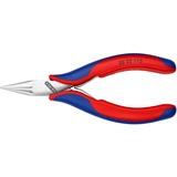 KNIPEX Pince de préhension pour l’électronique 35 22 115, Pinces électroniques Rouge/Bleu, avec gaines bi-matière, polissage miroir