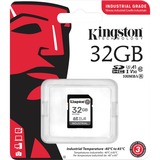 Kingston Industrial 32 GB SDHC, Carte mémoire Noir