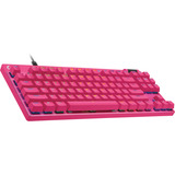 Logitech G Pro X TKL Rapid, clavier gaming rose fuchsia, Layout DE
