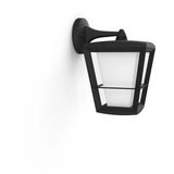 Philips White & Color Ambiance Econic Outdoor applique murale suspendue, Lumière LED Noir