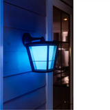 Philips White & Color Ambiance Econic Outdoor applique murale suspendue, Lumière LED Noir