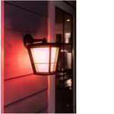 Philips White & Color Ambiance Econic Outdoor applique murale suspendue, Lumière LED Noir