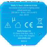 Shelly Shelly_1L_Gen3, Relais Cyan