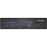 Shuttle XPC slim Barebone DS50U5, i5-1335U, 2x LAN (1x 2.5Gbit ,1x 1Gbit), 1xCOM,1xHDMI,1xDP, 1x VGA, fanless, fonctionnement permanent 24/7 Noir, i5-1335U, 2x LAN (1x 2.5Gbit ,1x 1Gbit), 1xCOM,1xHDMI,1xDP, 1x VGA, fanless, fonctionnement permanent 24/7, 1,3L mini PC, Mini PC type barebone, DDR5-SDRAM, PCI Express, Série ATA III, Ethernet/LAN, 90 W