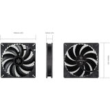 SilverStone Air Penetrator 184i PRO ventilateur de boîtier Noir, 180 x 180 x 32 mm, PWM