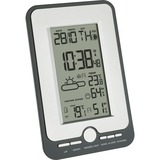 TFA Table clock Argent/Noir