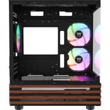 Thermaltake View 170 WS ARGB boîtier mini tower Noir/bois | 2x USB-A | RGB | Verre Trempé