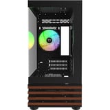 Thermaltake  boîtier mini tower Noir/bois | 2x USB-A | RGB | Window
